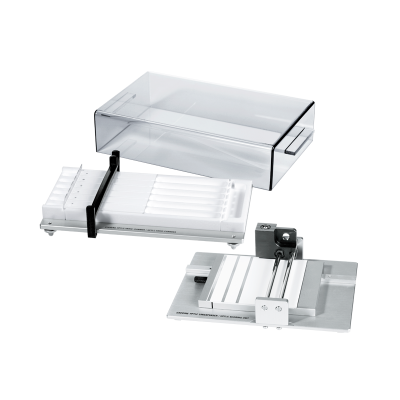 Development with six different developing solvents can be tested side by side.